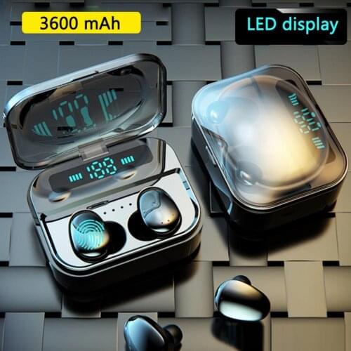 X7 5.0 Bluetooth Headphones Wireless Earbuds Earphones TWS stereo Headset with 2200mAh Power Bank LED Display IPX7 Waterproof