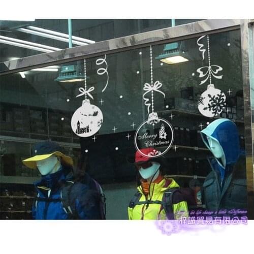 Large Christmas Sticker X mas Decal Posters Vinyl Wall Decals Decor Mural Glass Shop Window Home Decoration