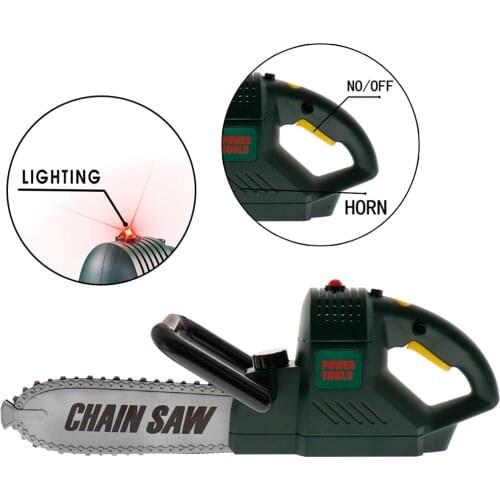 Kids Tools Working Table Motor Skills Development Toy Chainsaw 40x16cm