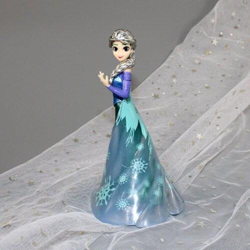 Disney Anime Frozen Elsa Princess Pvc Action Figure Collectible Model Decorations Doll Toys For Children New Year Gift
