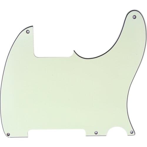 Musiclily 5 Hole Tele Pickguard Blank for Fender USA/Mexican Telecaster Esquire Guitar, 3Ply Ivory
