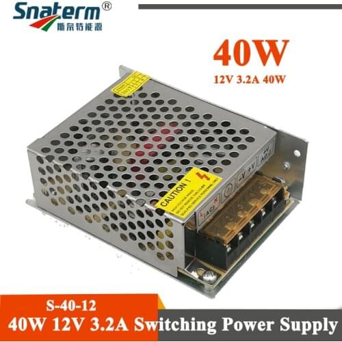 40W 12V 3.2A DC 12V Switching Power Supply LED Driver Transformer 220V AC To DC 12 V For Electronics Led Strip Display