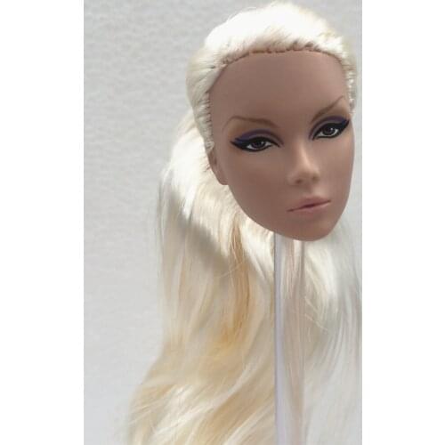 Fashion Royalty color infusion Lilith Eden white skintone blond hair for repaint Integrity female doll head