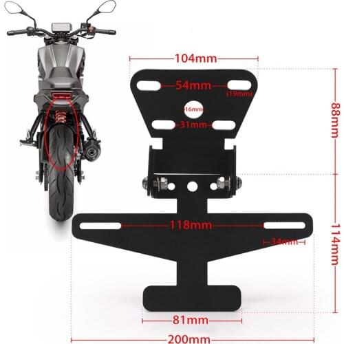 Motorcycle Rear License Registration Plate Frame Bracket for Benelli 502C