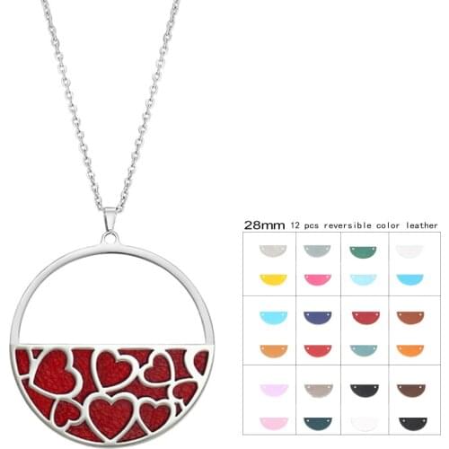 Legenstar Love Heart Charm Necklace for Women Reversible Leather collier femme 2019 bijoux Stainless Steel Valentines Day Gift