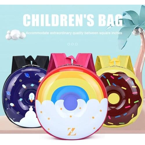 Cute Donut Rainbow Backpack Kids Kindergarten School Book Bag Casual Bagpack Vintage Bags for Children Kids Birthday Gifts