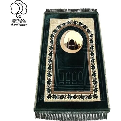 Muslim pilgrimage carpet embossed worship carpet prayer carpet