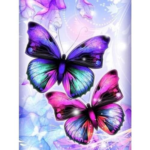 Diamond Painting Kits Full Round Wiht AB Drill Butterfly 5D DIY Diamond Embroidery Animals Cross Stitch Kit Home Decor Art Gift