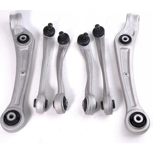 New 6Pcs 8K0 407 505 A Aluminium Control Arm Ball Joint Tie Rod End Kit For A-udi A4 A5 Q5 8K0407506A 8K0 407 510 A 8K0407509B