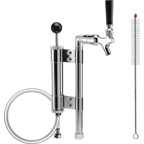 Party Pump Beer Picnic Pump, Heavy Duty Draft Manual Beer Pump 8 Inch Upright Convertor Kegerator Tap Dispenser G Type Coupler