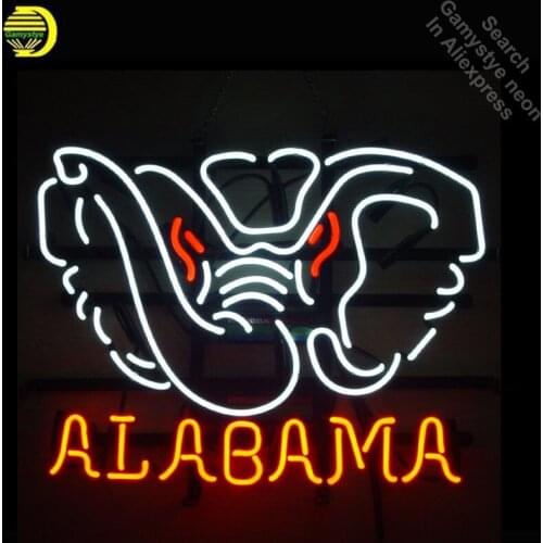 Neon Sign for ALABAM CRIMSON TIDE Neon Tube vintage Bright sign handcraft Lamp Store Displays Tube Glass Neon Flashlight sign