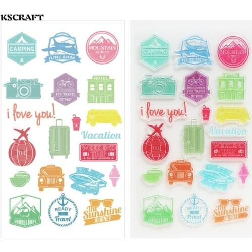 KSCRAFT Journey Transparent Clear Silicone Stamp/Seal for DIY scrapbooking/photo album Decorative clear stamp sheets 081