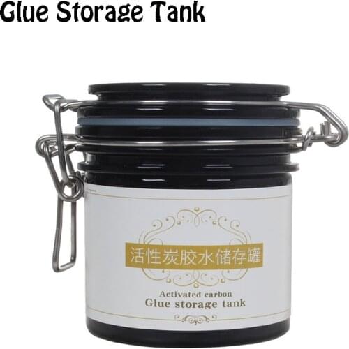 M&J Eyelash Glue Storage Tank Individual Adhesive Stand Eyelash Extension Activated Sealed Storage Jar Container Makeup Tool