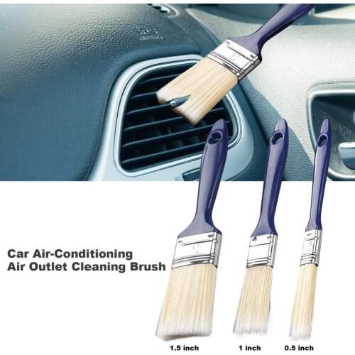 Car Air Outlet Cleaning Brush Soft Dashboard Interior Gap Long Hair Brush Car Detailing Auto Dashboard Accessories Cleaning Tool