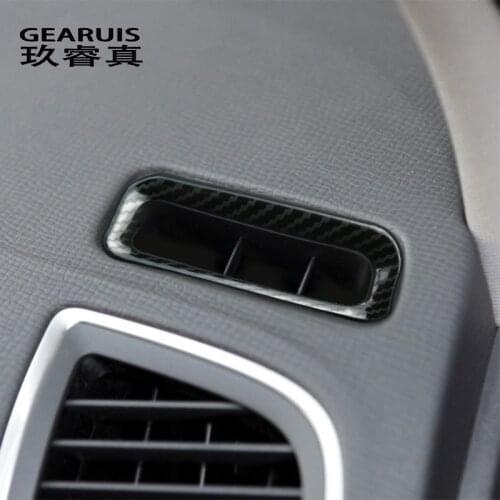 Car Styling Carbon Fiber Car Air Condition Outlet Frame decoration Covers Stickers trim for Volvo XC60 Interior Auto Accessories