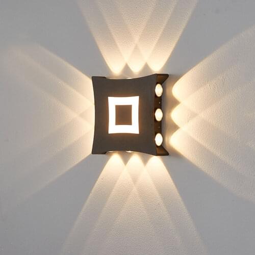 LED Porch Wall Light With Up Down Spotlight Waterproof 12W 18W Outdoor LED Wall Lamp Hotel Villa Balcony Exterior Wall Light