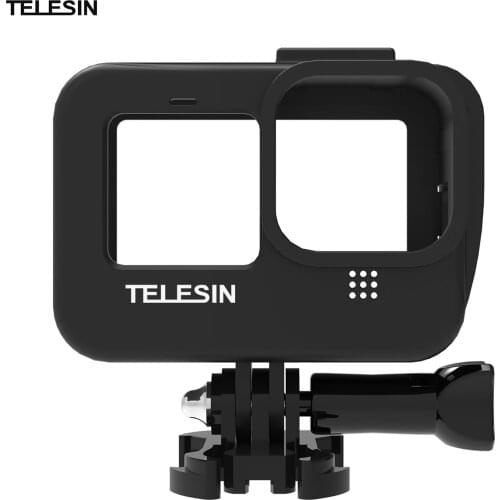 TELESIN GP-FMS-903 Plastic Camera Cage Lightweight Frame Case with Mobile Support Long Screw Replacement for GoPro Hero 9