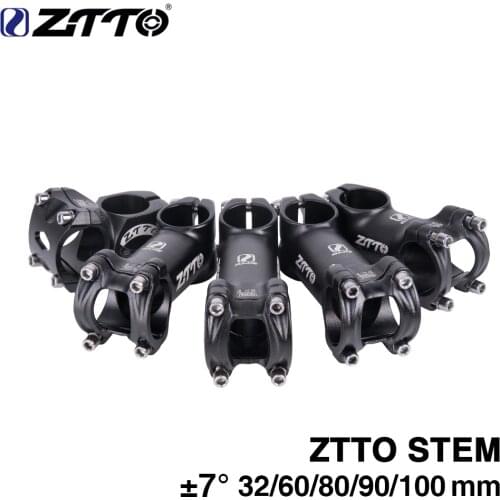 ZTTO Bicycle Parts MTB Mountain Road Bike 7 Degree 32 60 80 90 100mm High-Strength Lightweight 31.8mm Stem For XC For AM