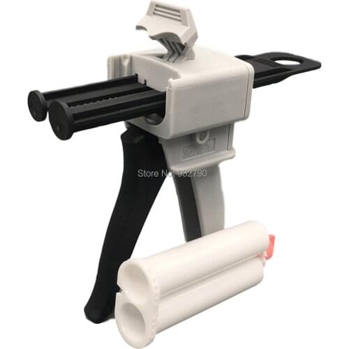 1:1 1:2 50ml Cartridge Dispensing 2-Part Mixing Gun Dispensing Gun AB Glue Epoxy Resin Acrylic Adhesive Dispenser Applicator