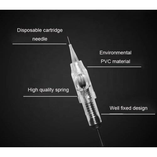 10pcs Disposable Permanent Makeup Easy Click Universal Cartridge Needles 600D-G for Eyebrow Tattoo Machine Lip Agulha Tips