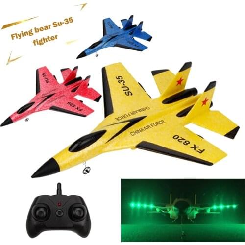 2.4G Glider RC drone SU35 Fixed wing airplane Hand Throwing foam dron Electric Remote Control Outdoor RC Plane toys for boys F22