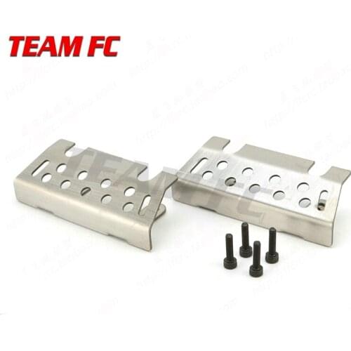 2pcs Metal Aluminium Alloy Front Rear Chassis Armor Protection Plate for 1:10 RC Rock Car Traxxas TRX-4