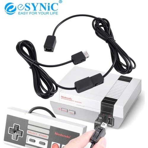 ESYNiC 2Pcs Classic Controller Extension Cable 3M Extension Cable Power Cord for Super Nintendo SNES Classic Edition