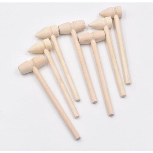 5pcs Mini Wooden Hammer for Chocolate, Crab Lobster Mallets Seafood Shellfish Crab Mallet Solid Natural Hardwood Hammer