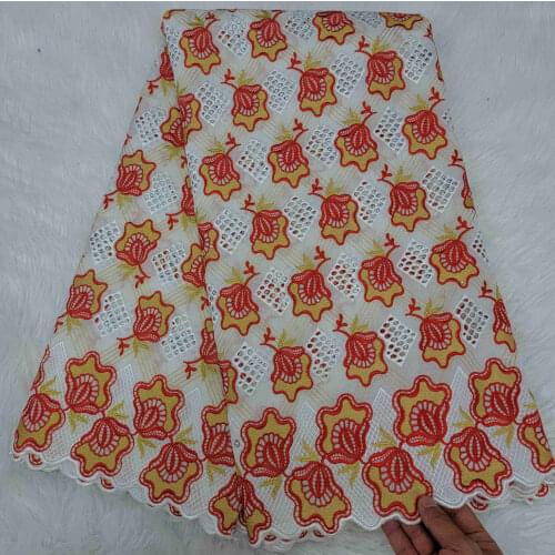 5 Yards New Design African Dry Lace Fabric 2021 Embroidery Good Nigerian Swiss Voile Lace In Switzerland For Woman Cloth Sewing