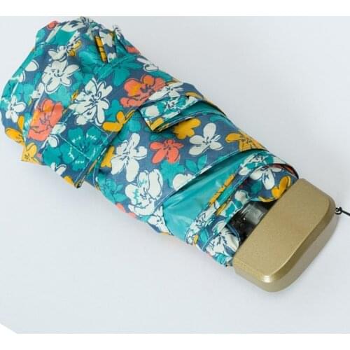 50% ultra-light mini crushed flower folding umbrella creative umbrella sun protection women umbrella mobile phone clear umbrella