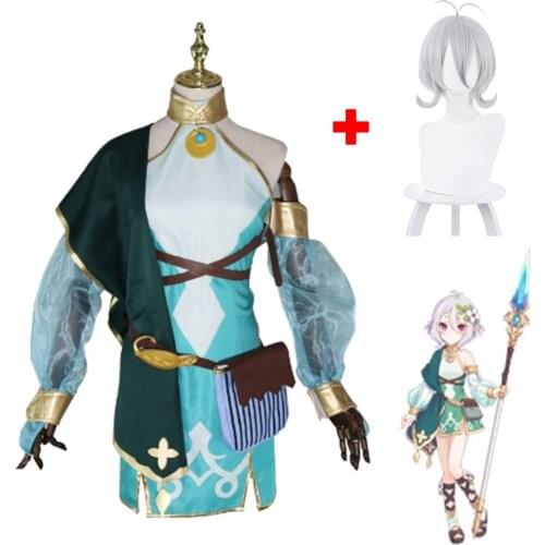 Anime Re:Dive Princess Connect! Natsume Kokkoro Cosplay Costume Fancy Dress Outfits Halloween Christmas Party Costume Props Wig