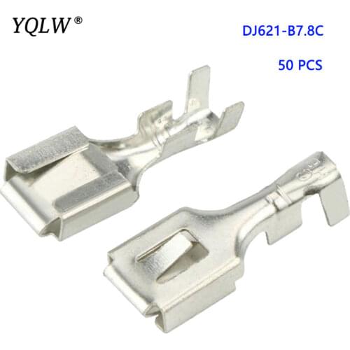 50 PCS car connector 7.8 series plug connector copper parts Crimp terminal DJ621-B7.8C