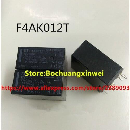 Free Shipping High Quality F4AK012T F4AK012T-12VDC FTR-F4AK012T 12V F.TF4AK012T F.T-F4AK012T 5A 250vac