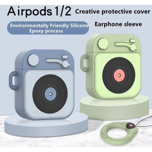 Suitable For Airpods 1/2 Cover Cartoon Cute Protective Sleeve Apple Bluetooth Earphone Headset Silicone Earphone Case