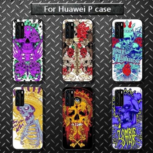 Rose Skeleton Hand Skull Phone Case For Huawei P20 P30 P20Pro P20Lite P30Lite Psmart P10 9lite