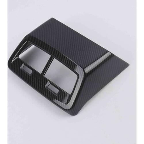 For Audi A6 C8 2019 2020 Interior Accessories Carbon Fiber Rear Seat Air Conditioning Vent Cover Trim