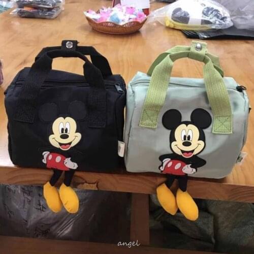 Disney Mickey Minnie Gift Canvas Bag Cartoon Printed Shoulder Bag Casual Contracted Students Bag Shopping Bags birthday gift