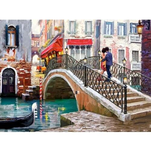 Full Square/round Drill 5D Diamond Embroidery Venice couples Diamond Painting Rhinestone Mosaic Cross stitch Decor E1585