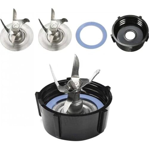 Blender Blade for Oster Osterizer with Rubber Seal Gasket & Blender Jar Bottom & 6 Point Fusion Blade Replacement Parts