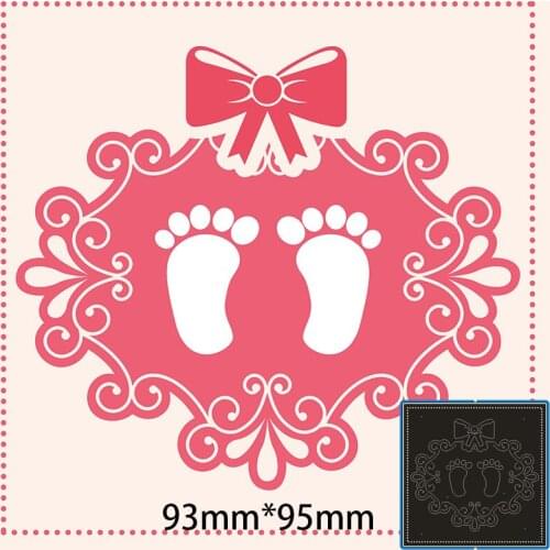 93*95mm footprint in flower New Metal Cutting Dies Scrapbook paper decoration template Embossing DIY Paper Card Craft