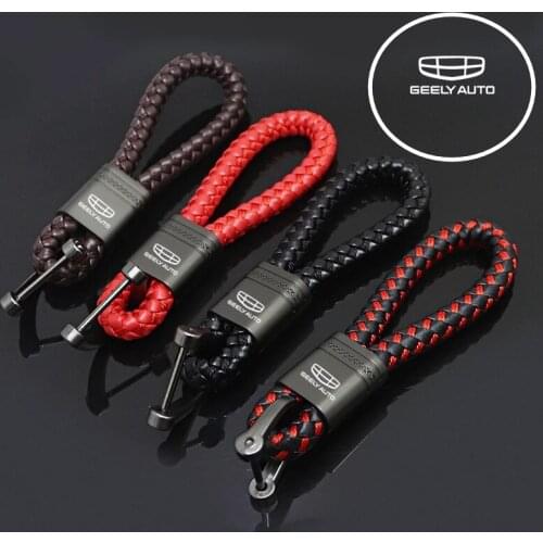 Metal key ring pendant Car key chain pendant High-end weaving keychain chain pendant for geely emgrand ec7 ec8 ck accessories