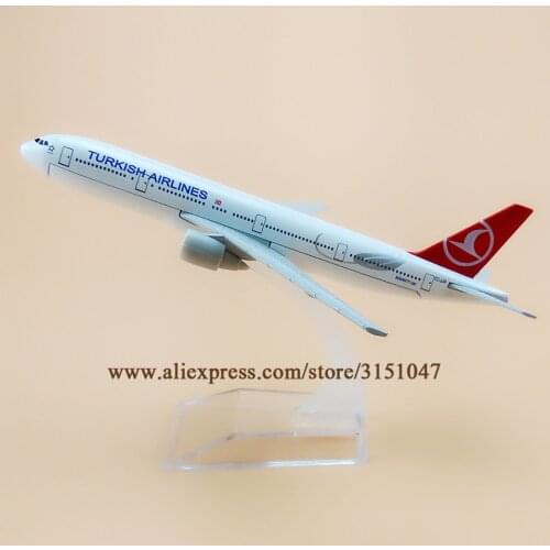 16cm Air Turkish Airlines Boeing 777 B777 Plane Model Alloy Metal Diecast Model Airplane Aircraft Airways Kids Gift