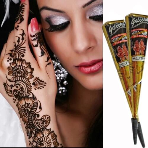 R Indian Natural Herbal Henna Tattoo Paste Paint Temporary Waterproof Tattoo Kit Body Art Sticker Mehandi Body Paint