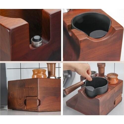 Walnut Tamping Station Espresso Tamper Holder Coffee Espresso Accessories