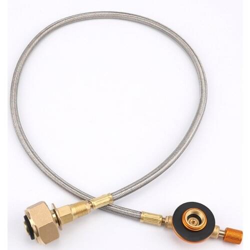 Outdoor Camping Gas Stove Propane Refill Adapter Gas Tank Charging Adaptor Durable Metal Tube