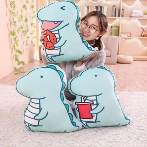 45 cm Plump Cartoon Dinosaur Plush Toy Stuffed Jurassic Animal Toys Pillow Gift Bedroom Decoration