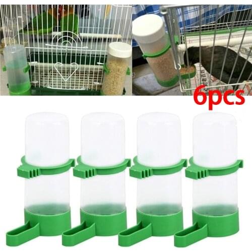 6pc Bird Water Drinker Feeder Automatic Drinking Fountain Pet Drinking Cup Bowls