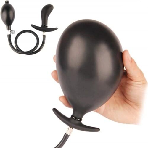 Wetips Silicone Enema Dilator Inflatable Anal Buttplug Big Enlarge Anal Plug Enorme Anus Dilator Inflate Enema Butt Plug