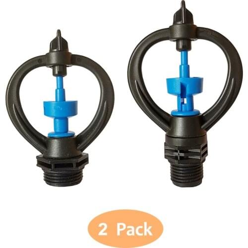 2 1/2 "3/4" Blue Round External Thread Rotating Plastic Watering Sprinklers Garden Lawn Micro Irrigation Supplies Accessories