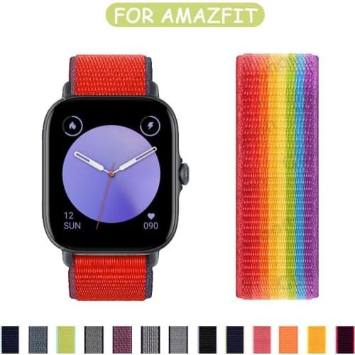 Nylon Loop Strap For Huami Amazfit gts 2 Mini gts2 gtr 47mm 42mm replacement Bracelet 22mm/20mm watch Strap correa Amazfit Bip